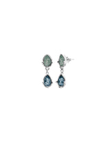 UNOde50 Presagio Silver-Tone Two Blue Crystal Drop Earrings