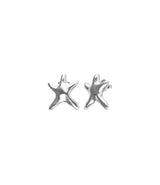 UNOde50 Small Starfish Silver-Plated Stud Earrings