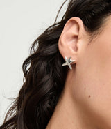 UNOde50 Small Starfish Silver-Plated Stud Earrings