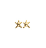UNOde50 Small Starfish Gold-Plated Stud Earrings