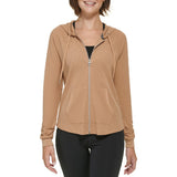Calvin Klein Performance Womens Ruched Full Zip Hoodie
