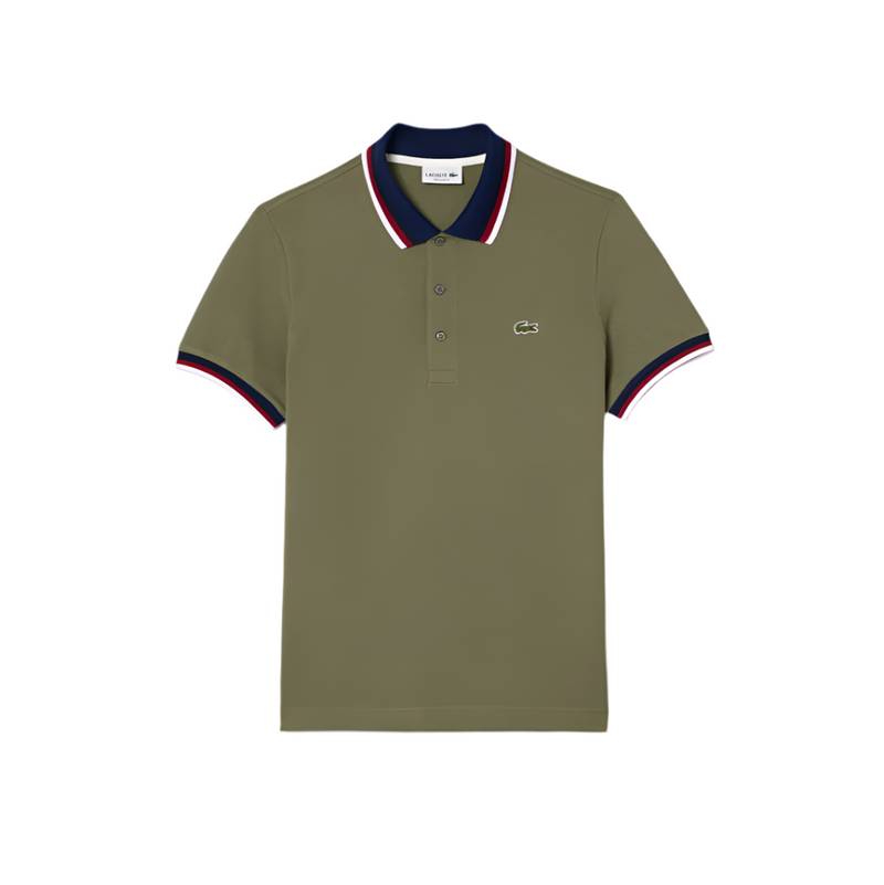 Lacoste Mens Regular Fit Stretch Mini Pique Short Sleeve Polo Shirt