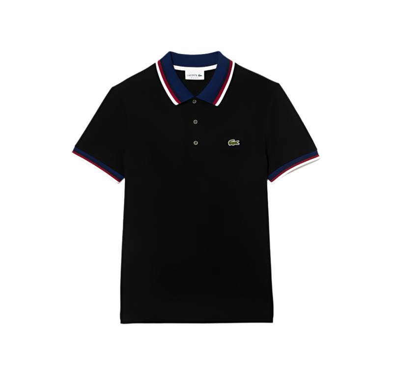 Lacoste Mens Regular Fit Stretch Mini Pique Short Sleeve Polo