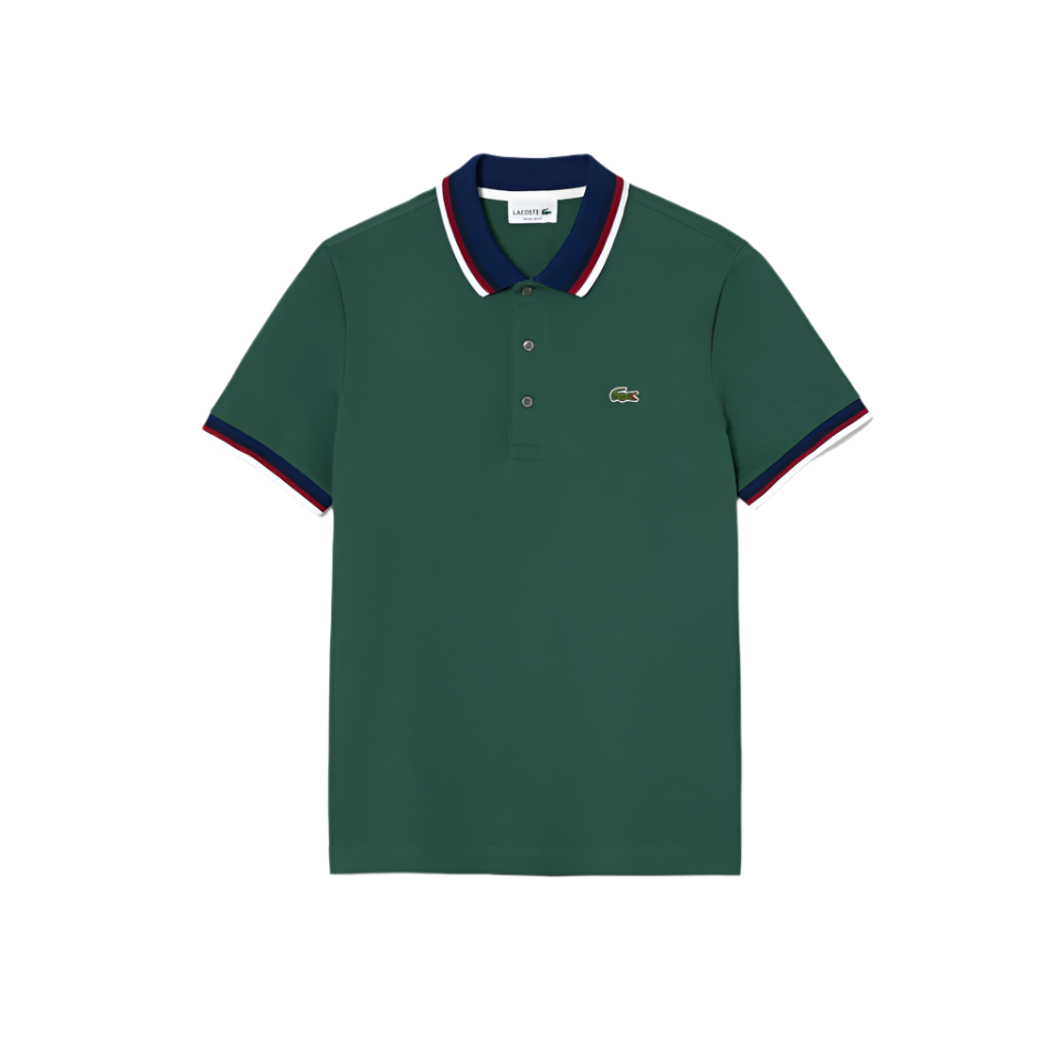 Lacoste Mens Regular Fit Stretch Mini Pique Short Sleeve Polo Shirt