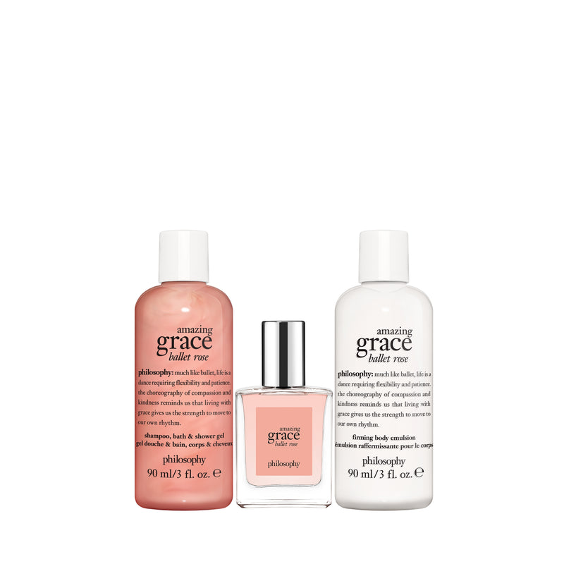 Philosophy Amazing Grace Ballet Rose Eau de Toilette & Bath Gift Set - 3 Piece