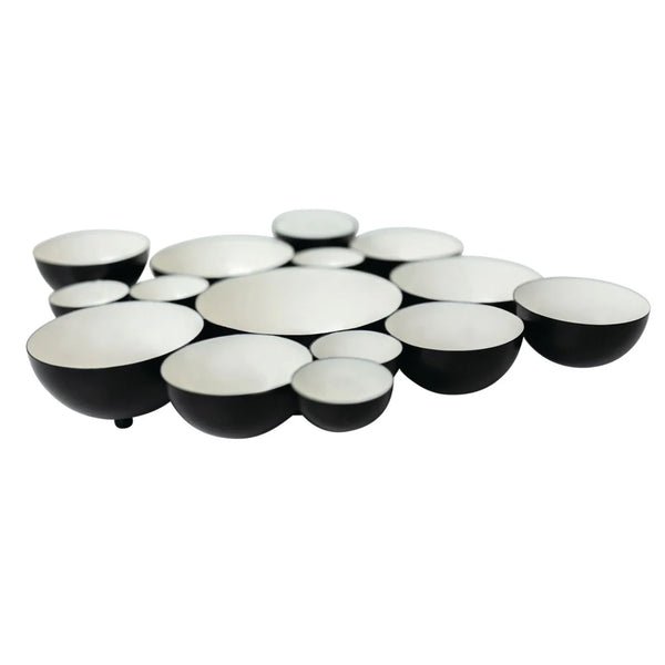 Nora Fleming Black and White Bubble Bowls