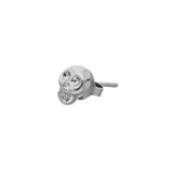 UNOde50 Ser Imparable Silver-Plated Skull-Shaped Earrings