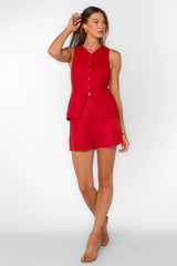 Velvet Heart Womens Pisces Linen Long Vest