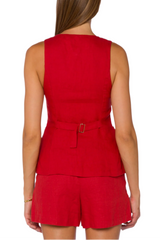 Velvet Heart Womens Pisces Linen Long Vest