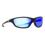 Calcutta Palm Matte Black Frames - Blue Mirror Lens - Polarized Sunglasses