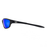 Calcutta Palm Matte Black Frames - Blue Mirror Lens - Polarized Sunglasses