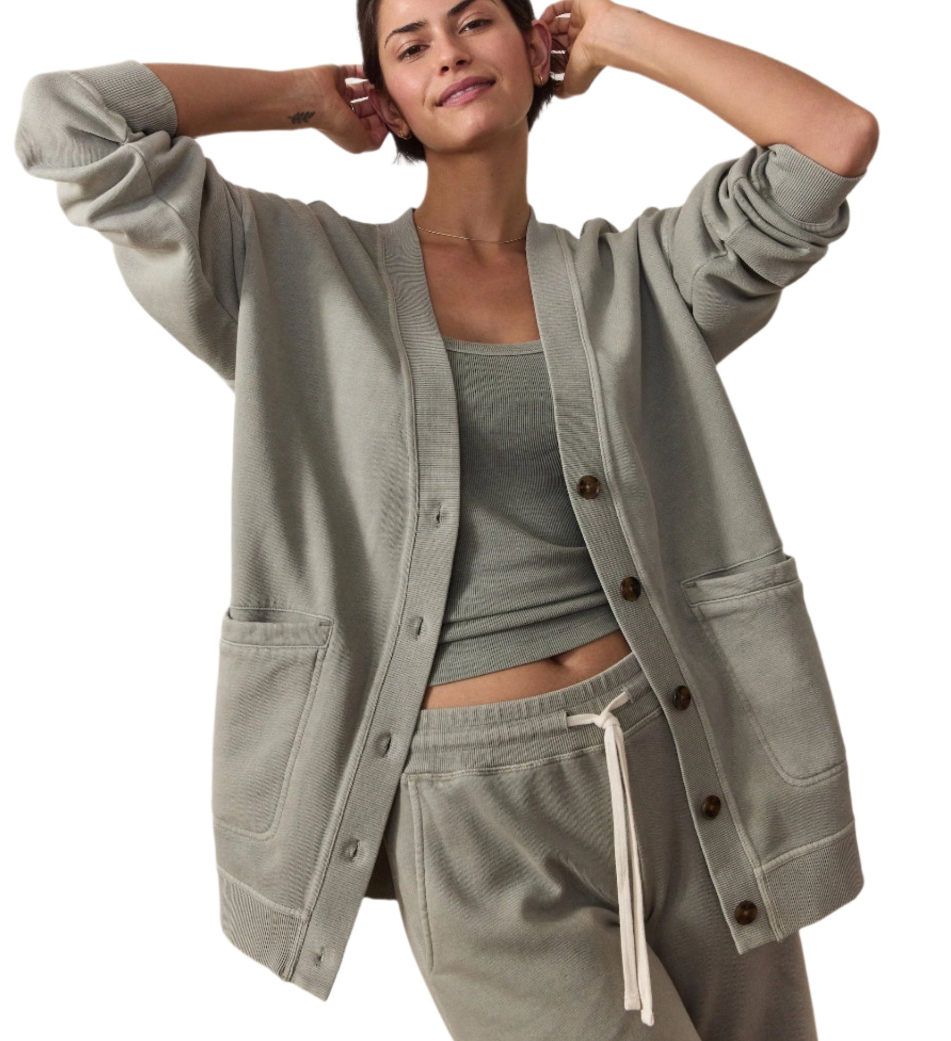 Marine Layer Womens Cloud 9 Fleece Cardigan