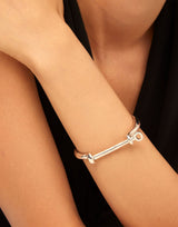 UNOde50 Shackled Silver-Plated Rigid Bracelet - Large
