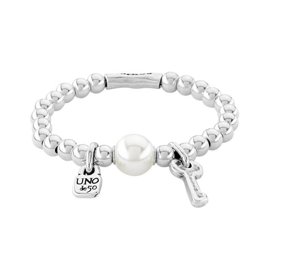 UNOde50 Llavestruz Silver Plated Bracelet - Medium