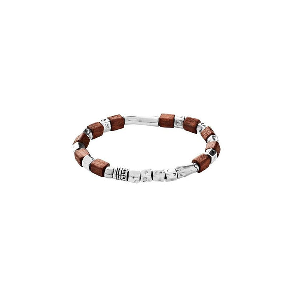 UNOde50 Maderado Wood & Silver Plated Bracelet - Large