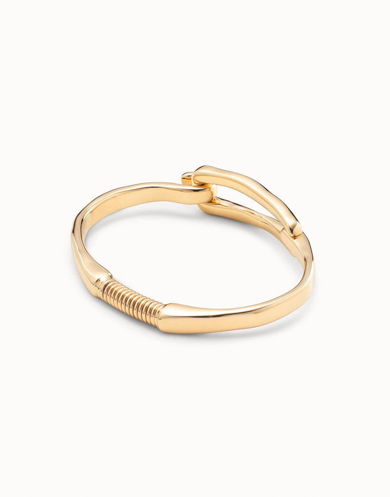 UNOde50 18K Gold-Plated Buckle Bracelet