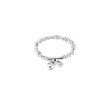 UNOde50 Ecandado Silver-Plated Heart Padlock Elastic Bracelet - Medium