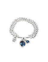 UNOde50 Eclipse Silver-Plated Blue Crystal Bracelet - Medium