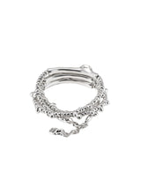 UNOde50 Delirium Silver-Plated Blue Crystal Triple Bracelet - Medium
