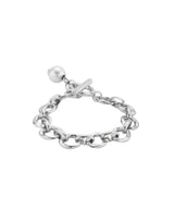 UNOde50 Joyful Silver-Plated Link Pearl Bracelet - Medium