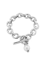 UNOde50 Joyful Silver-Plated Link Pearl Bracelet - Medium