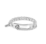 UNOde50 Independent Silver-Plated Crystal Padlock Bracelet - Medium
