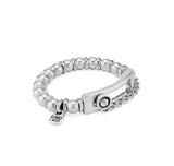 UNOde50 Independent Silver-Plated Crystal Padlock Bracelet - Medium