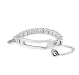 UNOde50 Independent Silver-Plated Crystal Padlock Bracelet - Medium