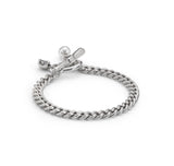 UNOde50 Two Expearltional Silver-Plated Blue Crystal Bracelet - Medium
