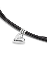 UNOde50 Beloved Leather Heart Charm Bracelet - Medium