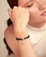 UNOde50 Beloved Leather Heart Charm Bracelet - Medium