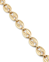 UNOde50 Thankful Gold-Plated Small Oval Link Chain Bracelet - Medium