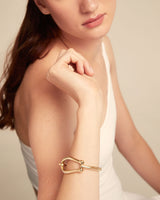 UNOde50 Youthful Gold-Plated Large Link Bangle Bracelet - Large