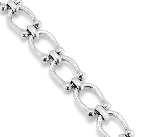 UNOde50 Serotonin Silver-Plated Oval Link Bracelet - Medium