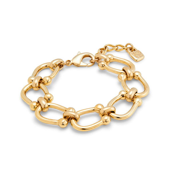 UNOde50 Youthful Gold-Plated Oval Link Bracelet - Medium