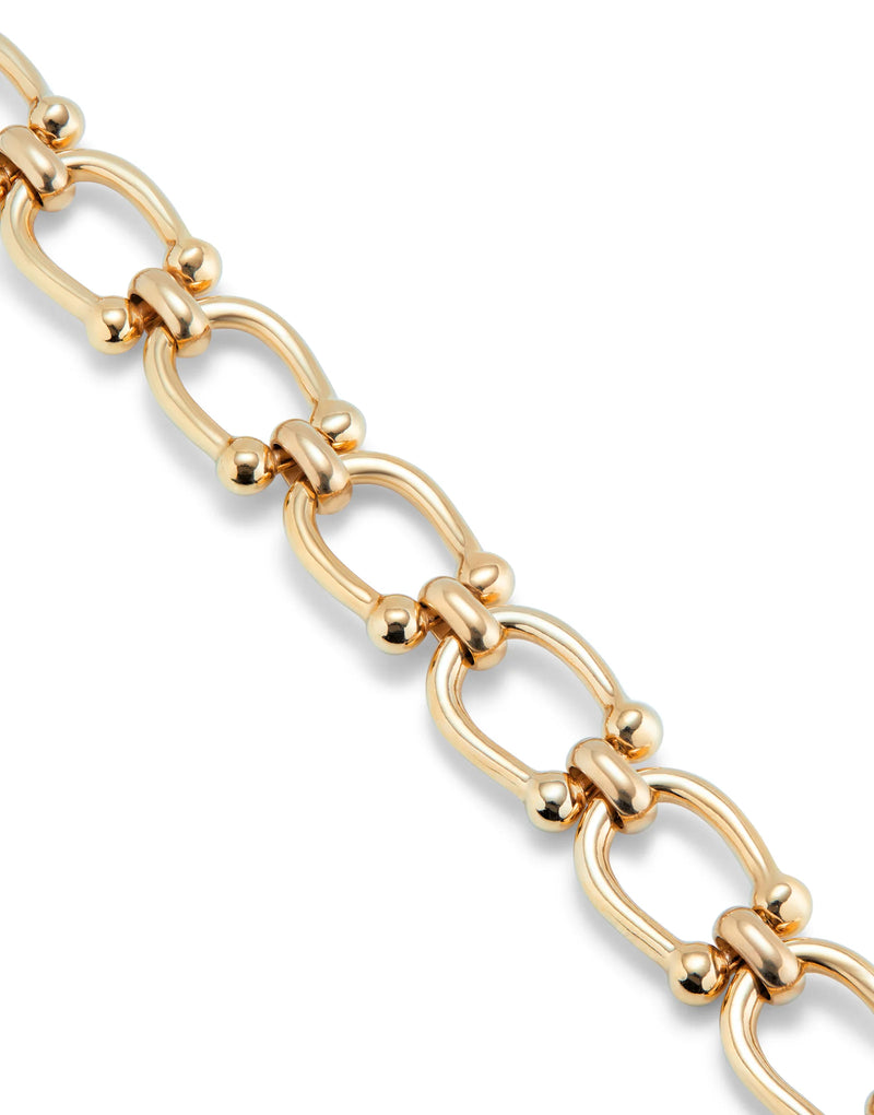 UNOde50 Youthful Gold-Plated Oval Link Bracelet - Medium