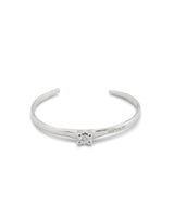 UNOde50 Spiritual Silver-Plated Cubic Zirconia Cuff Bracelet - Medium