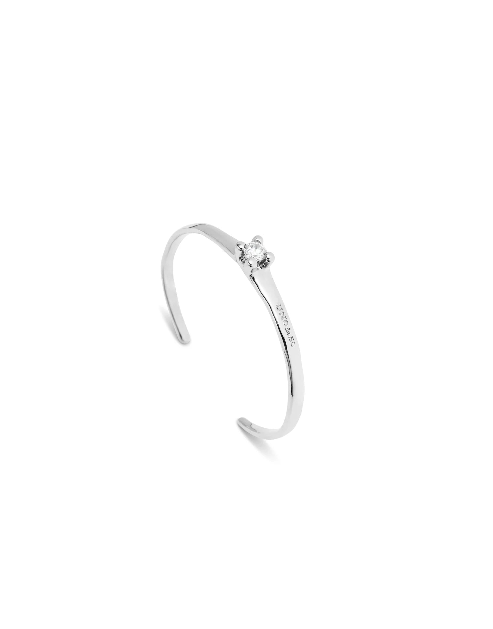 UNOde50 Spiritual Silver-Plated Cubic Zirconia Cuff Bracelet - Medium