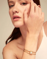 UNOde50 Spiritual Gold-Plated Bangle Bracelet - Medium