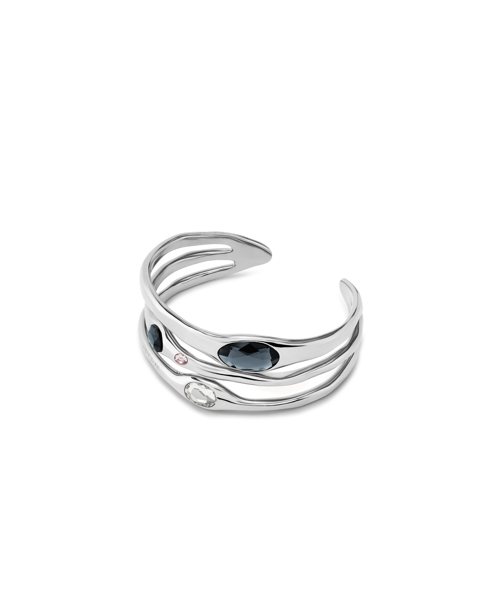 UNOde50 Vital Silver-Plated Crystal Bangle Bracelet - Medium