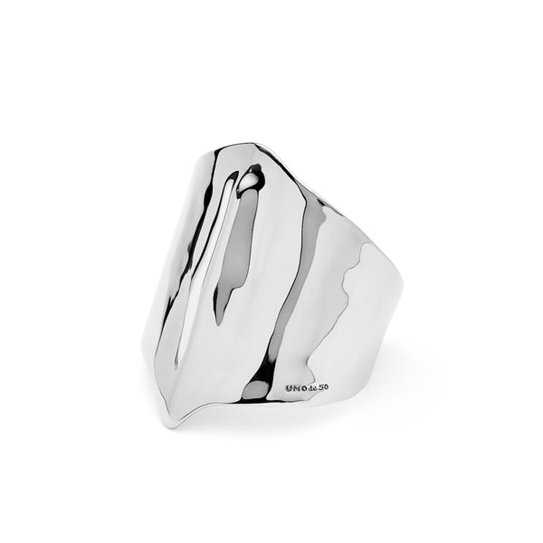 UNOde50 Ser Majestuosa Wide Silver-Plated Manta Ray Bracelet - Large