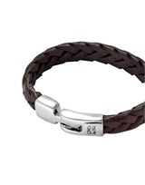 UNOde50 Ser Natural Brown Leather Braided Bracelet - XXLarge