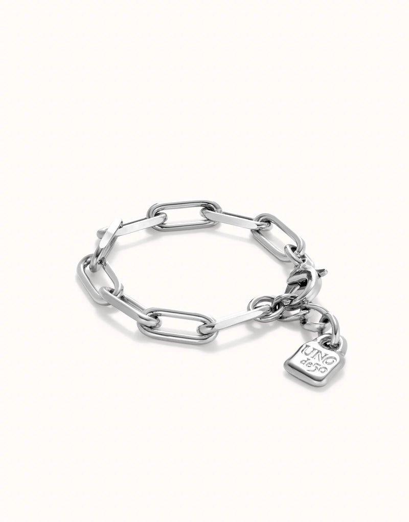 Unode50 Ser Valiente Bracelet - Medium - Silver Plated