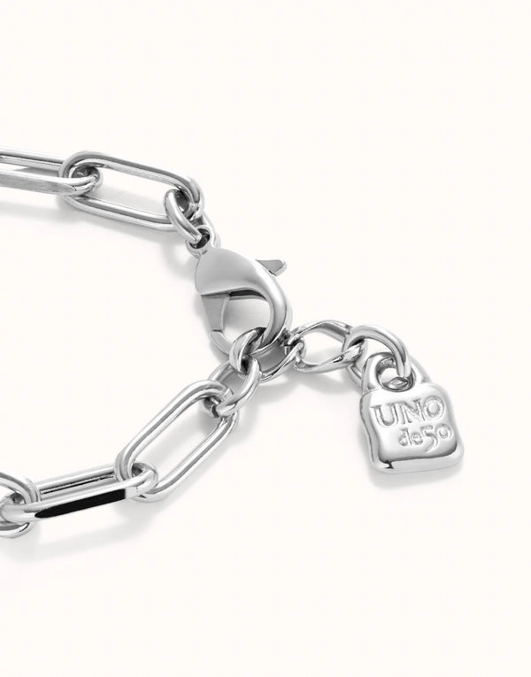 Unode50 Ser Valiente Bracelet - Large - Silver Plated