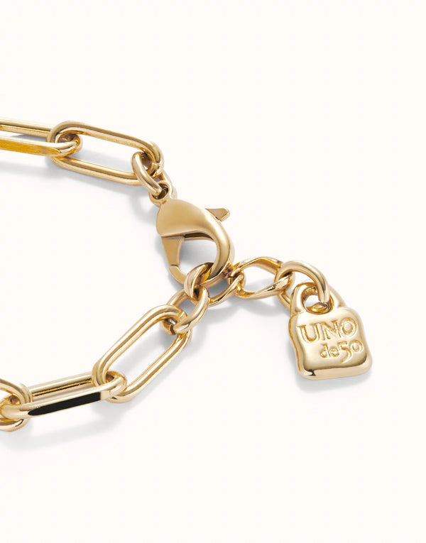 Unode50 Ser Valiente Bracelet - Medium - Gold Plated