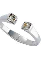 UNOde50 Ser Sin Complejos Silver-Plated White Crystal Cuff Bracelet - Large