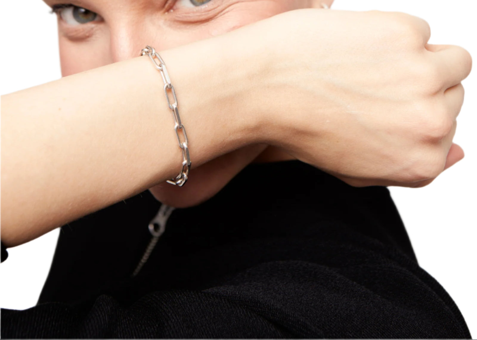 UNOde50 Hazte Uno Silver-Plated Cable Chain Bracelet - Large