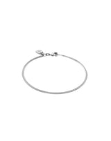 UNOde50 Hazte UNO Silver-Plated Flat Snake Chain Bracelet - Medium