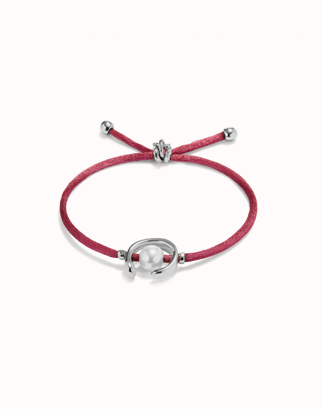 UNOde50 Silver Red Thread with Pearl Bracelet – ShopCGX