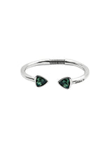 UNOde50 Ser Camaleónica Cuff Bracelet With Two Green Crystals - Large